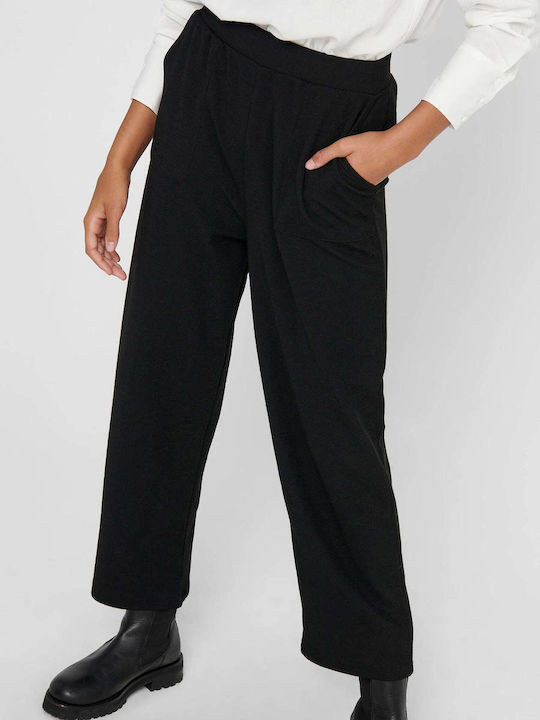 Only Women's High-waisted Fabric Trousers Black