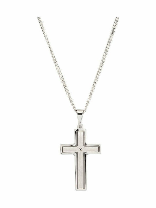 U.S. Polo Assn. Herren Kreuz aus Stahl mit Kette Zephyr