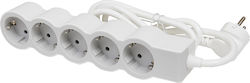 Legrand 5-Outlet Power Strip 3m White