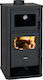 Prity FM D Metallic Wood Stove with Oven 12kW Black