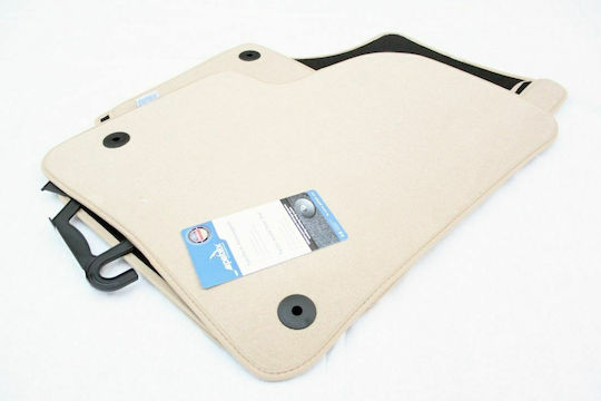 Petex Satz Vorder- und Hintermatten 4Stück aus Teppichboden für Porsche Cayenne 2002-2010 Beige