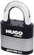 Hugo Locks Gts Pro 70 Steel Padlock Brass with Key 70mm Black 1pcs
