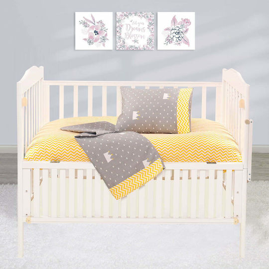 Beauty Home Art Baby Sheets Set Crib Cotton Satin Fitted Multicolored 120x160cm