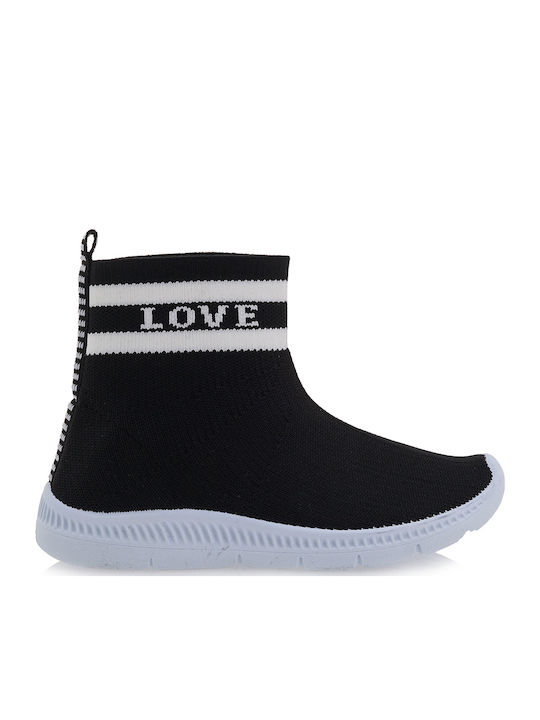 Încălțăminte sport Inalta pentru copii Slip-on Negre