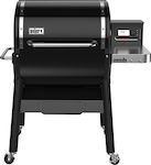 Weber Smokefire ΕΧ4 Rostfreier Stahl Holzkohlegrill mit Rädern und Ablagefläche 64cmx45cmcm.