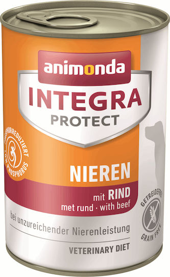 Animonda Integra Dog Protect Nieren Nassfutter Hunde in Dose mit Rindfleisch ohne Getreide 400gr