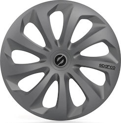 Sparco Car Hubcap Set Sicilia 16" 4pcs Gray