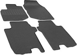 Rigum Set of Front and Rear Mats 4pcs from Rubber for Honda Jazz Black