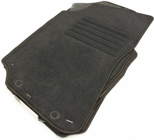 Petex Satz Vorder- und Hintermatten 4Stück aus Teppichboden für Saab 9-5 1998-2007 Schwarz