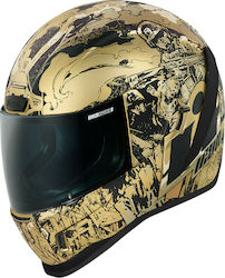 Icon Airform Guardian Gold Κράνος Μηχανής Full Face με Sunvisor