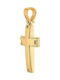 Q-Jewellery Damen Gold Kreuz 14K