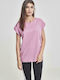 Urban Classics TB771 Damen Oversized T-shirt Cool Pink