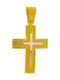 Q-Jewellery Herren Gold Kreuz 14K