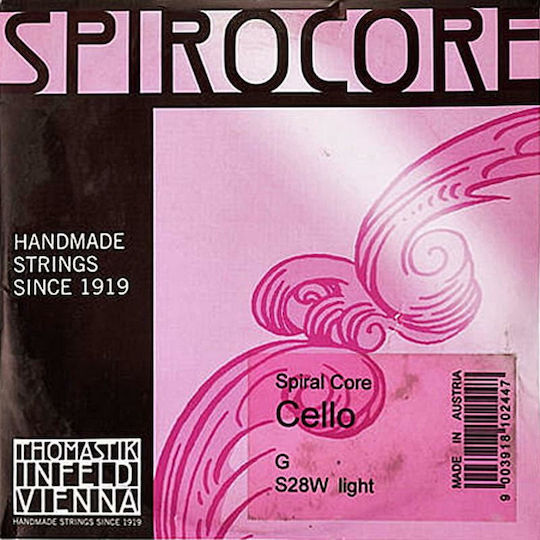 Thomastik Einzelne Chrom Saite für Cello 4/4 Spirocore Cello Light 4/4 G