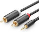 Ugreen 3.5mm Male - RCA Male Audio Cable Black 2m with Gold Plated Terminals 10510