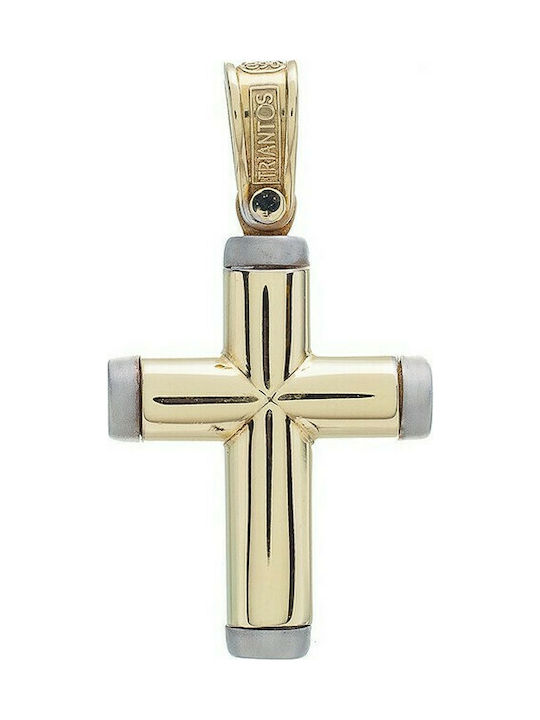 Triantos Herren Gold Kreuz 14K