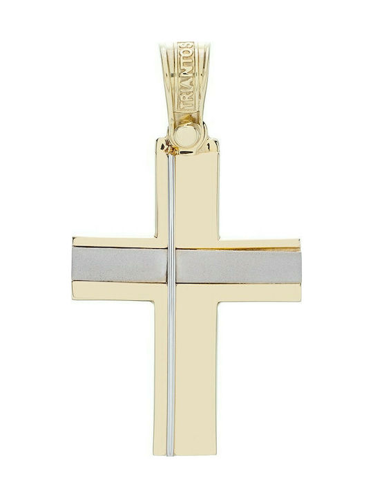 Triantos Herren Gold Kreuz 14K