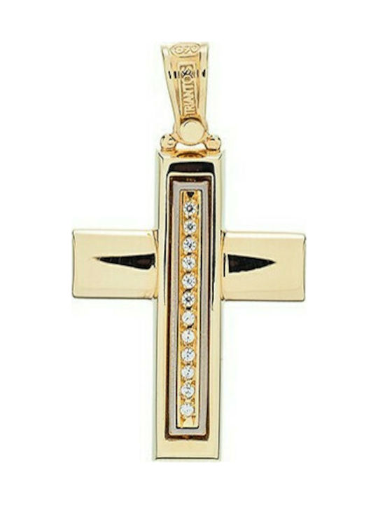 Triantos Femeiesc Aur Cruce 14K