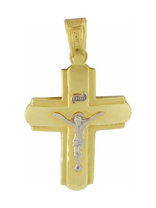 Triantos Gold Kreuz 14K mit dem Gekreuzigten