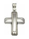 Triantos White Gold Cross 14K