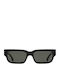 Retrosuperfuture Roma Men's Sunglasses with Black Plastic Frame and Black Lens