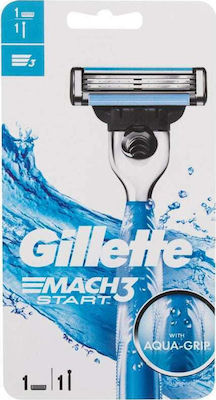 Gillette Mach3 Start Razor with 3 Blade Replacement Head & Lubricating Tape