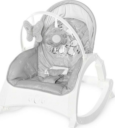 Lorelli Elektrisch Baby Relax Enjoy mit Musik und Vibration Grey Rabbits für Kind bis 9kg