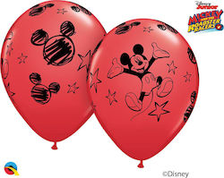 Set of 6 Balloons Latex Red Mickey 30cm