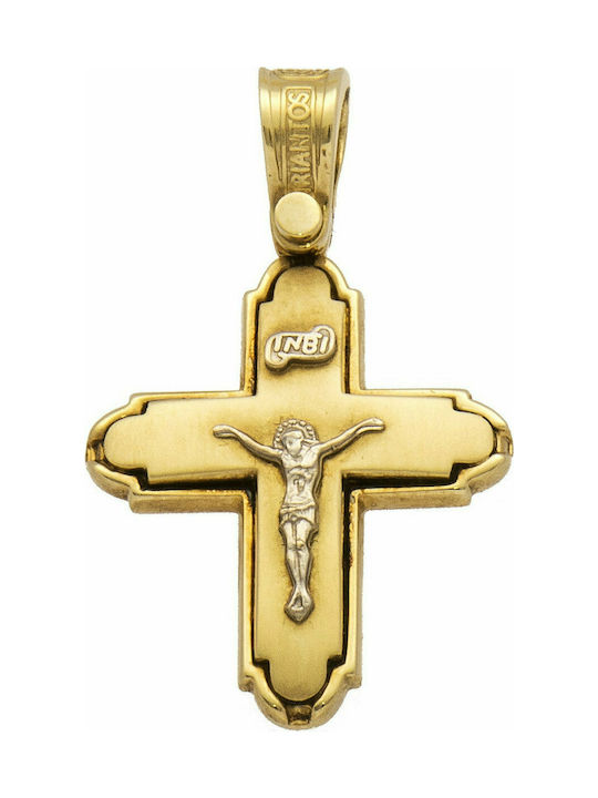 Triantos Gold Cross 14K with the Crucified