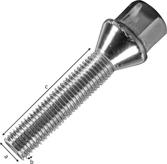 Farad Μπουλόνια Απλά Κωνικά M12x1.25mm για Κλειδί No 17