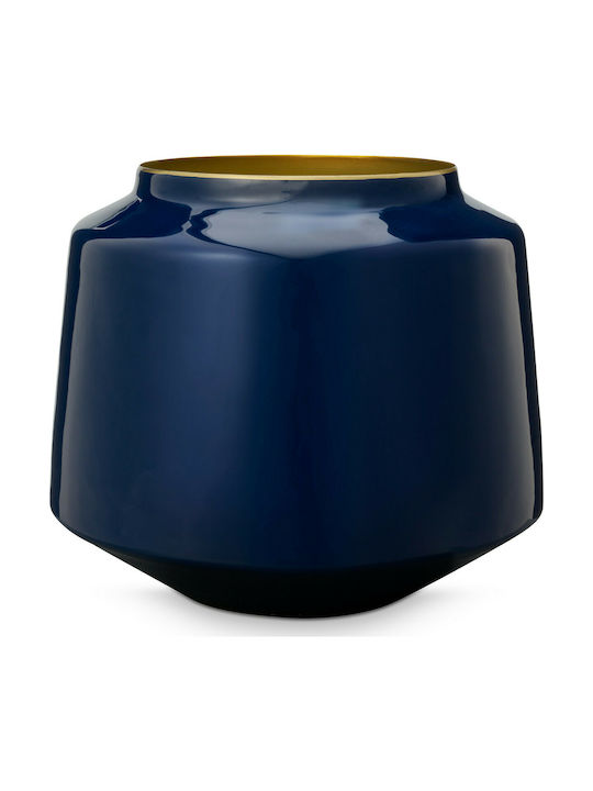PiP Studio Metallic Vase Royal Blue 22x22x26cm