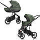Milu Kids Bacio Καρότσι 2 σε 1 Kατάλληλο για Nεογέννητο Navy Green 07