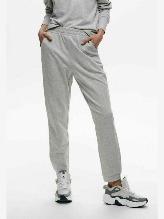 Only Women's High Waist Jogger Sweatpants Gray