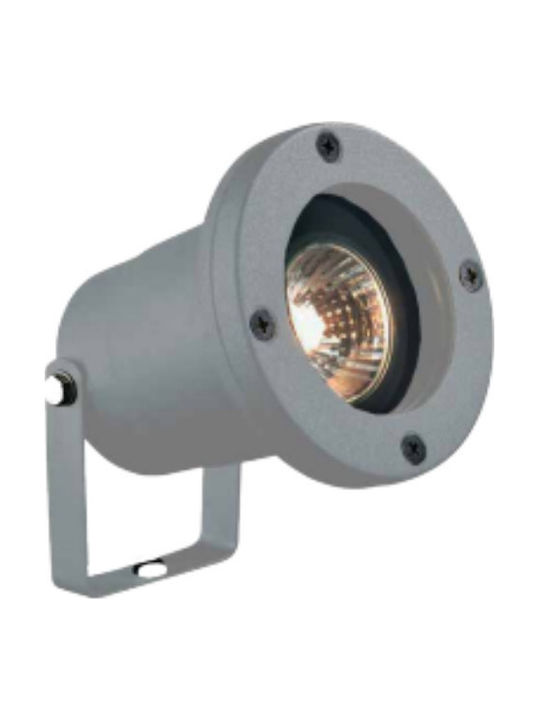 Lucas LED Waterproof Led Light Fixture Garden Spot GU10 Gray Aluminum GL5001G