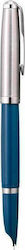 Parker 51 Core Schreibfeder Mittel Blau aus Stahl mit Blau Tinte