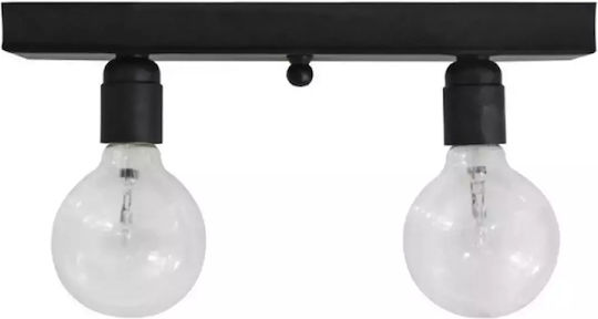 Stimeno CONE2 Ceiling Mount Light Bathroom Black with Socket E27