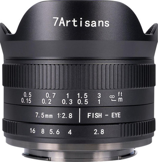 7artisans Medium Format Φωτογραφικός Φακός Photoelectric 7.5mm f/2.8 Mark II Fisheye / Wide Angle για Fujifilm X Mount Black