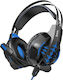 Hoco W102 Cool Tour Over Ear Gaming Headset with Connection 3.5mm / USB Blue