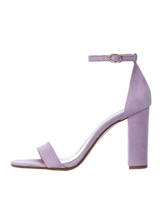 Suede Sandalen Lila