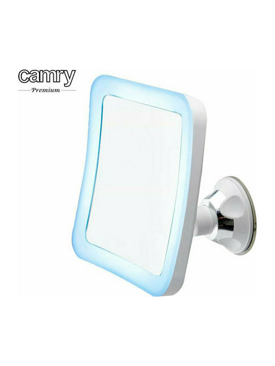 Camry CR 2169 CR2169 Magnifying Square Bathroom Mirror Led made of Plastic 16.3x16.3cm White