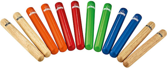 Nino Percussion Nino Coloured Claves Set 6pc