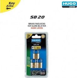 Hugo Locks Key Alike SB20 Steel Padlock Brass w...