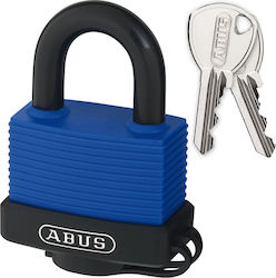 Abus Steel Padlock Brass with Key Blue 45mm 1pcs