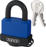 Abus Steel Padlock Brass with Key Blue 45mm 1pcs