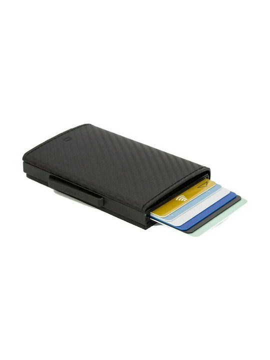 Ogon Designs Cascade Wallet Men's Leather Card Wallet with RFID Black