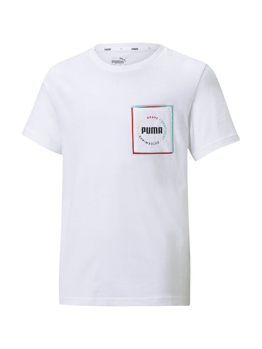 Puma Παιδικό T-shirt Λευκό