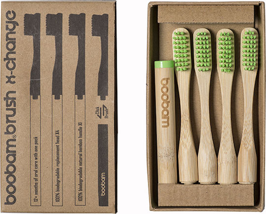 Boobam Brush X-Change Adult Toothbrush Medium Green