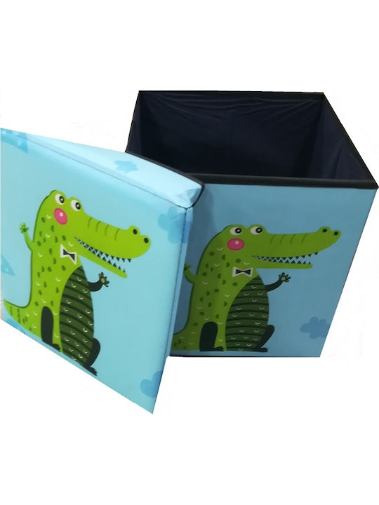 Dorosimo Children's Stool with Storage Space made of Fabric Dino 20900 Light Blue 1pcs 20900