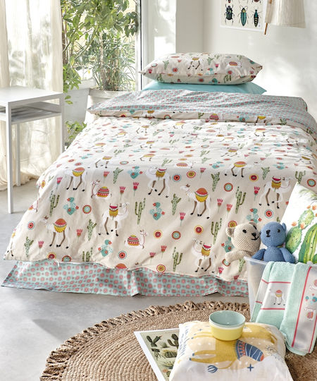 Kentia Gabrielle Set Kids Duvet Cover Single with Pillowcase Cotton Multicolored 160x240cm