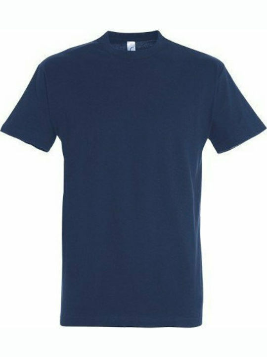 Sol's Imperial Ανδρικό Διαφημιστικό T-shirt Κοντομάνικο σε Navy Μπλε Χρώμα